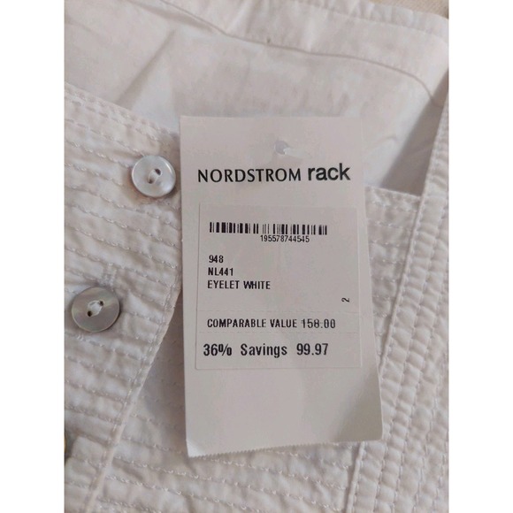 NEW!  Madewell Cutout-Back Empire Midi Dress Cotton Eyelet White Size 2 $158 - Picture 15 of 15